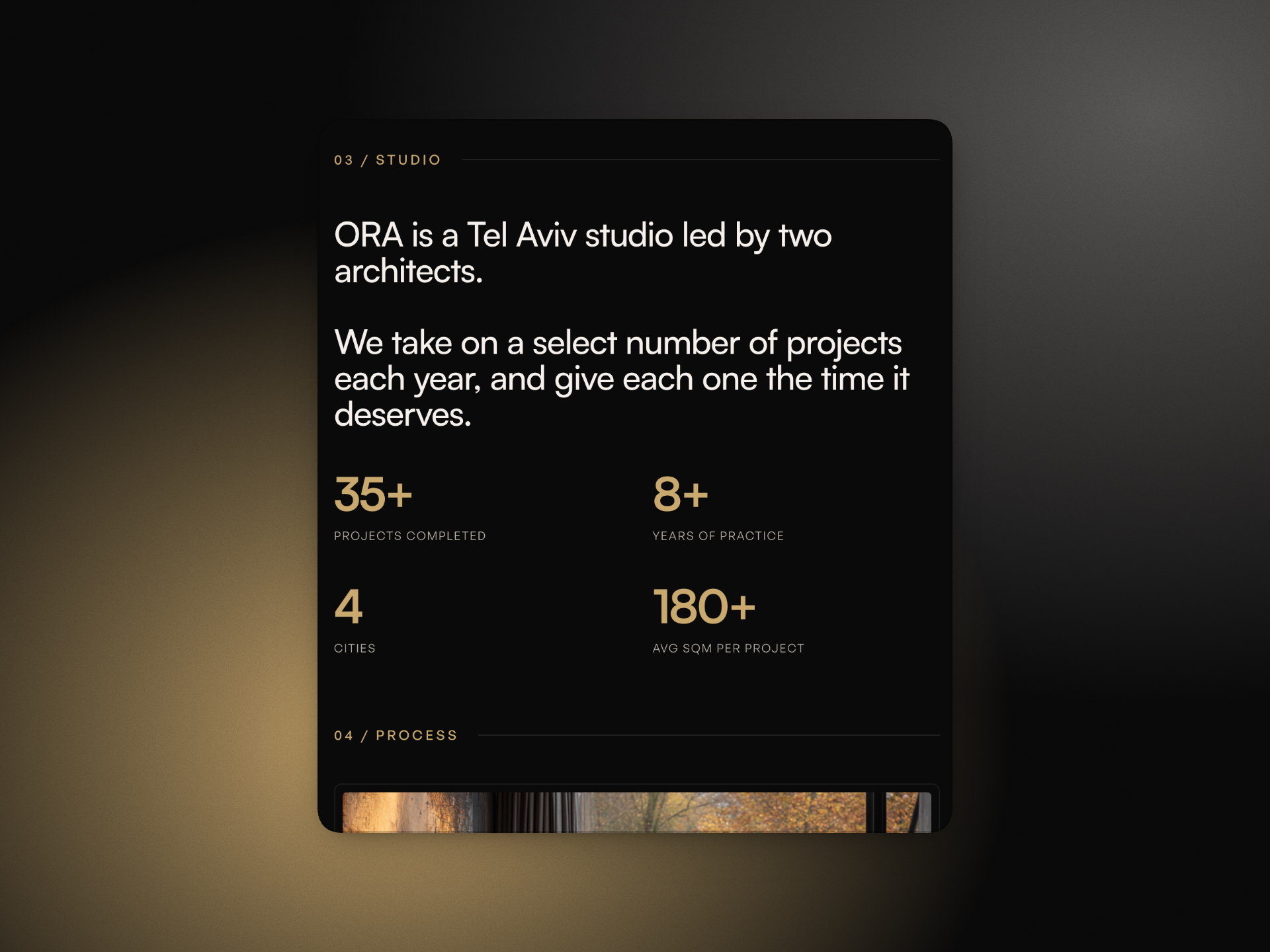 ORA Studio about page